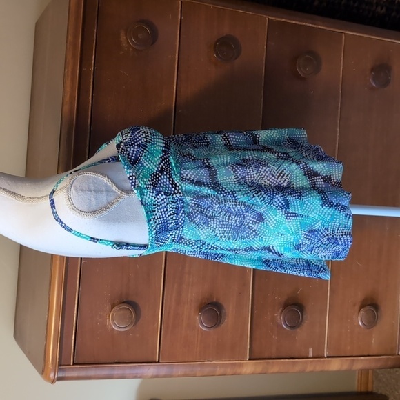 TUMMY SLIMMER Croft and Barrow Tankini Top in Blue and White SZ 8 - Picture 10 of 16